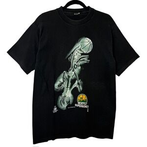 VTG Seattle Supersonics Looney Toon Bugs Bunny 1993 NBA T-Shirt Sz M/L